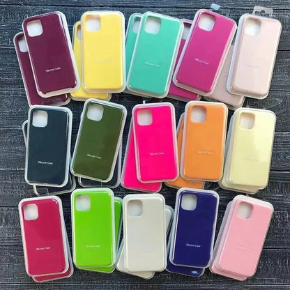 Original Silicone Case For iPhone 17 16 13 16 15 14 12 Pro Official Apple Cover for iPhone 16 17 13 11 12 14 15 17 Pro Max Cases