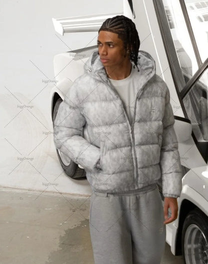 Chaqueton Hombre Gris Y Negro