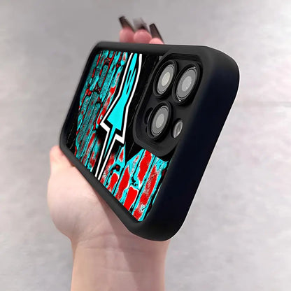 Funda Alpin Climber EU para iPhone 12, 13, 14, 15, 16, Plus, Mini y Pro, Diseño de Escalera y Ojo Angular, Funda Suave de TPU para Smartphone