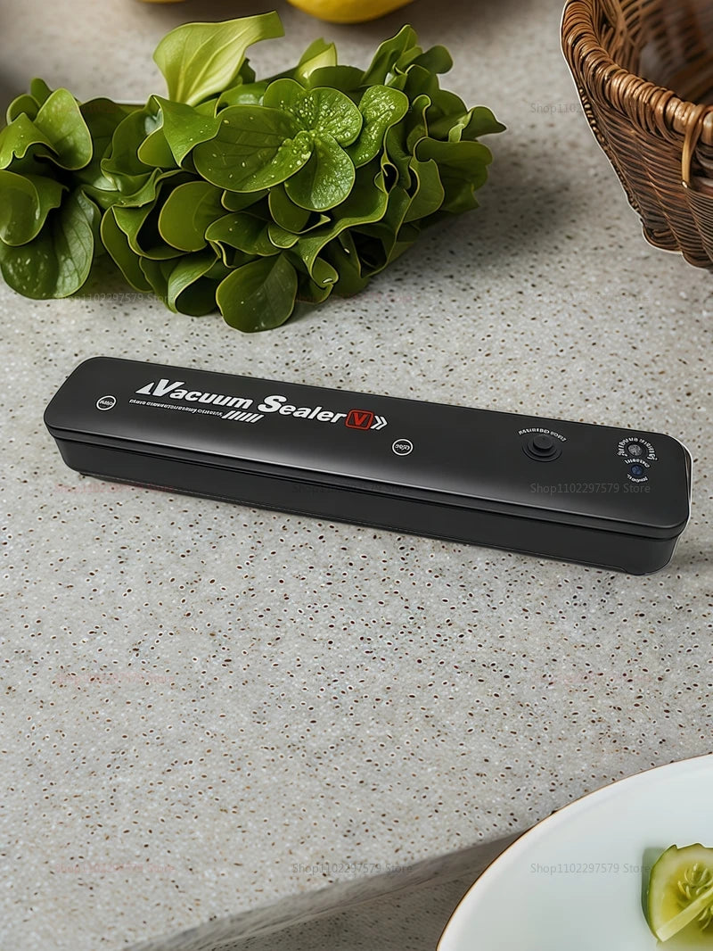 Máquina Automática de Sellado al Vacío de Alimentos 2025 con Bolsas de Sellado – Conservación de Comida Fresca, Dispositivo Portátil de Cocina, 220V