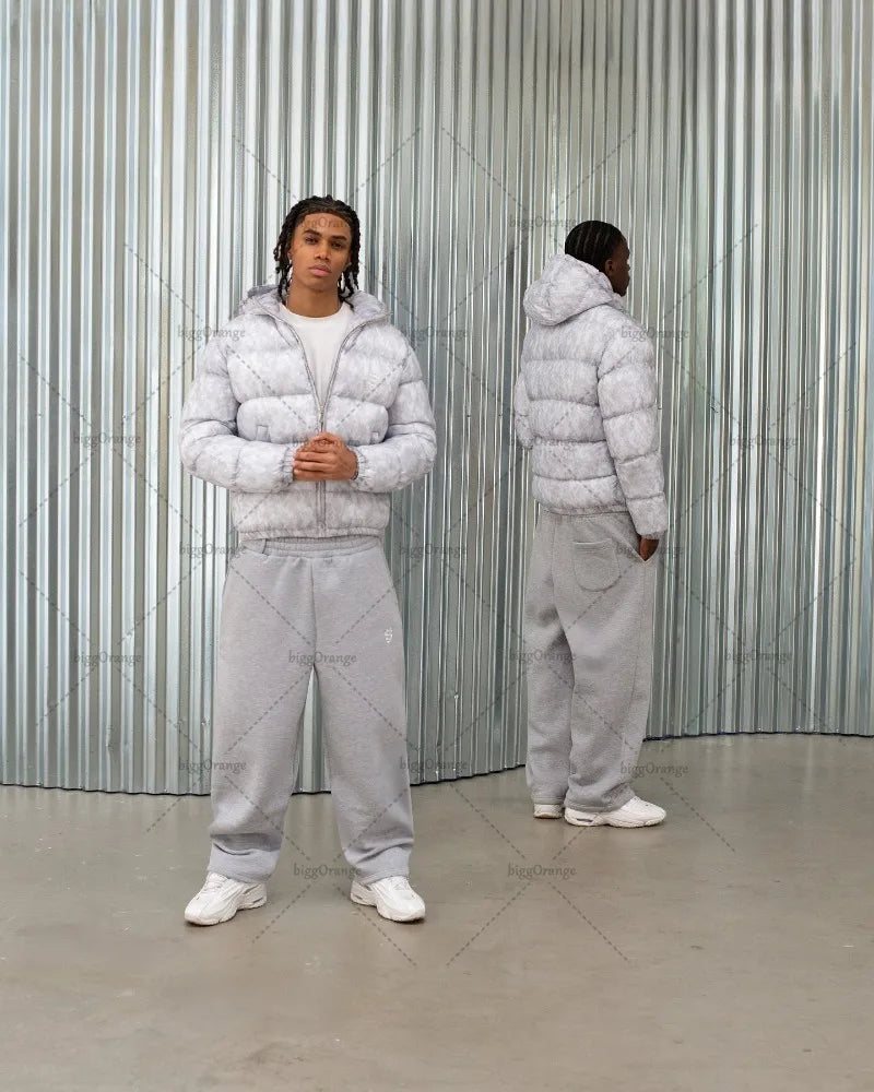 Chaqueton Hombre Gris Y Negro