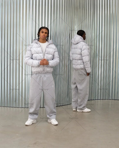 Chaqueton Hombre Gris Y Negro