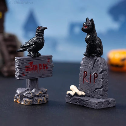 Miniaturas de Halloween 2025, Figuras de Calaveras, Adornos de Escritorio, Accesorios para el Interior del Coche, Decoración del Día de los Muertos para el Hogar u Oficina, Regalo Decorativo