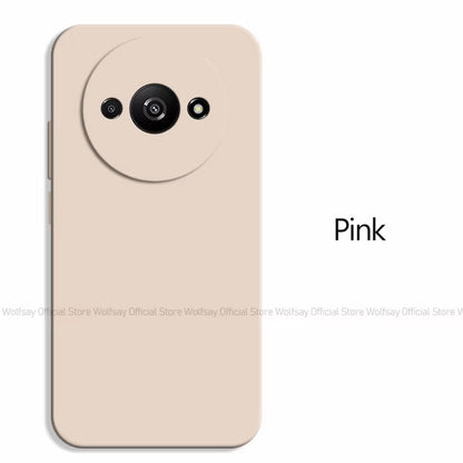 Funda for Xiaomi Redmi A3 Case for Xiaomi Redmi A3 Cover Original TPU Shockproof Liquid Silicone Protective Phone Back Cover