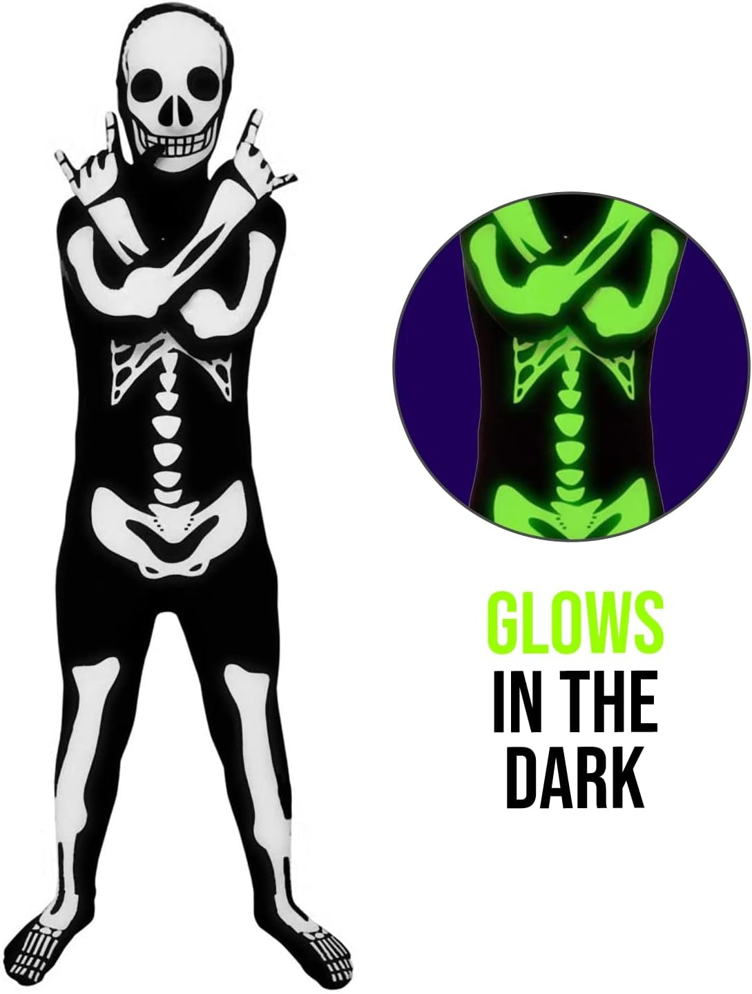 Skeleton Costume Kids, Glow in the Dark Skeleton Costume, Halloween Costumes for Kids, Boys Halloween Costume