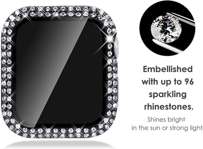Funda Protectora Bling Para Apple Watch Series Protector Pantalla Incorporado