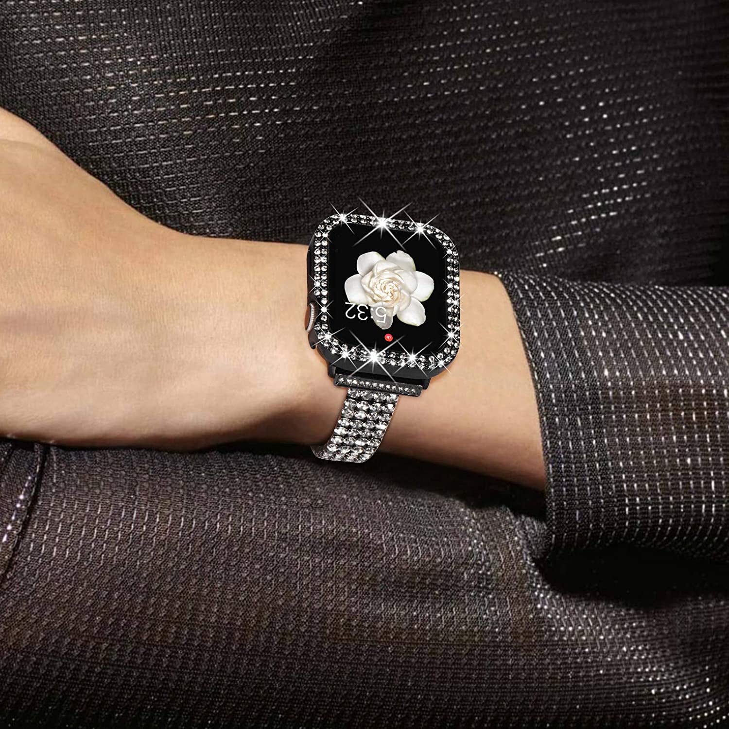 Funda Protectora Bling Para Apple Watch Series Protector Pantalla Incorporado