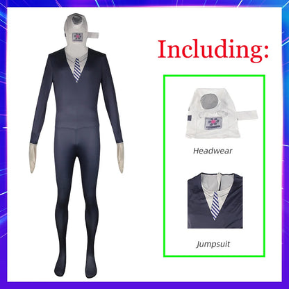 New Game Skibidi Toilet Cosplay Costume Speaker TV Camcorderman Monitor Jumpsuit Adult Kid Halloween Canival Party Mask Bodysuit