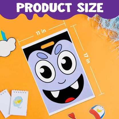 72 Pcs Halloween Treat Bags with Handles, Goodie Bags for Kids, Exchange Classroom Gift Bags for Halloween Party Favors Decorations Supplies